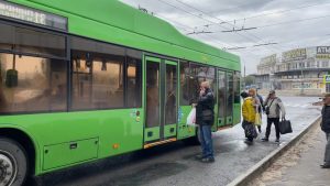 55 тролейбус Харків на маршруті