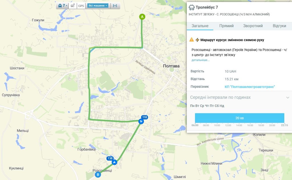 Полтава тролейбус 7