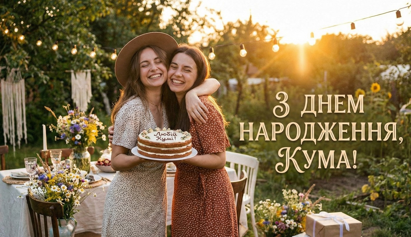 Привітання з днем народження для куми