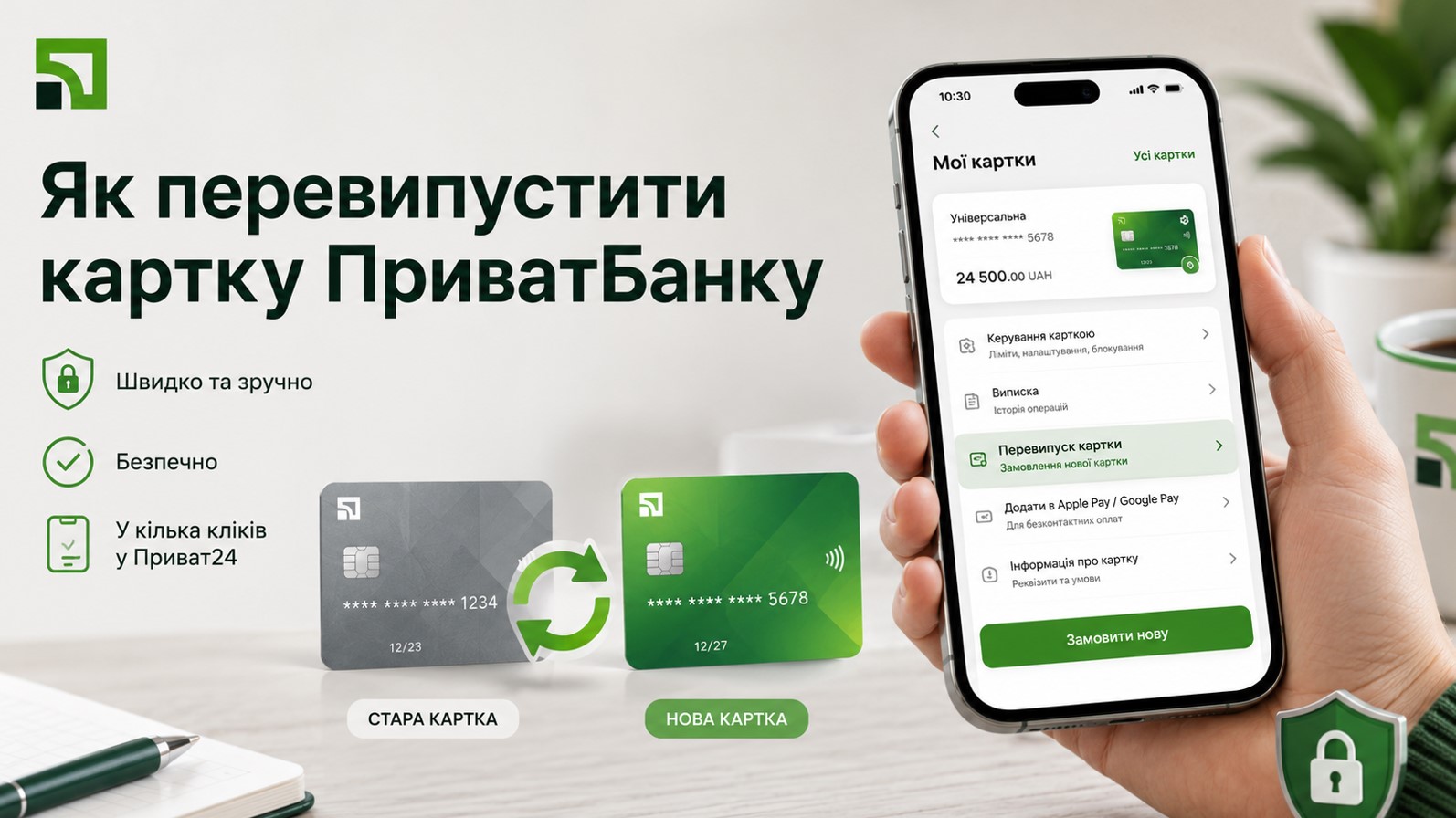 Як перевипустити картку ПриватБанку