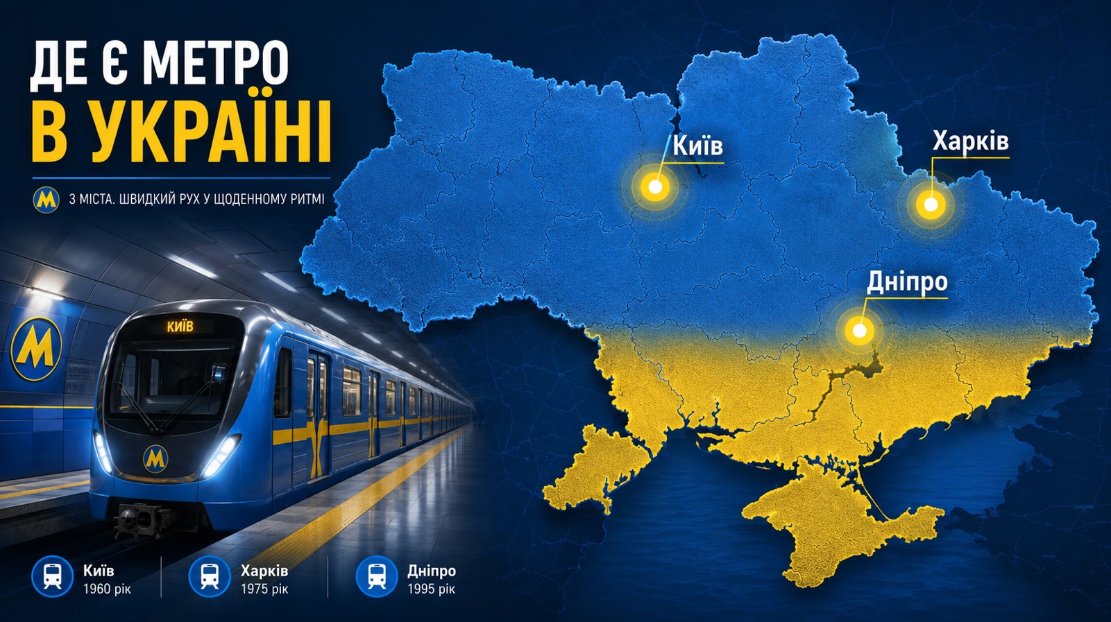 Де в Україні є метро